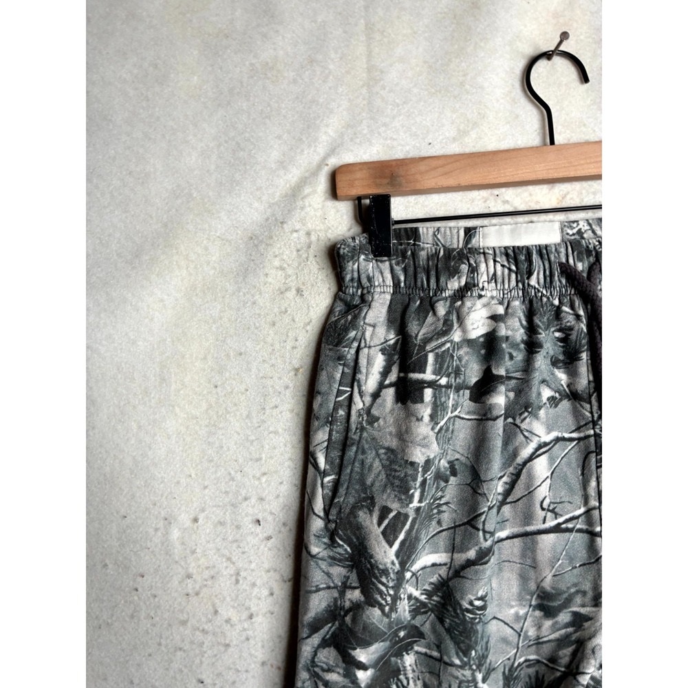 PacSun Sweatpants Mens Small Gray Woodland Camouflage Straight Leg Drawstring - Picture 3 of 15